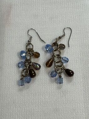 Turquoise, Bronze Drop Earrings